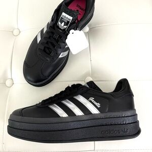 Adidas Gazelle Bold Pablo Vittar Pride Black and Silver Sneakers